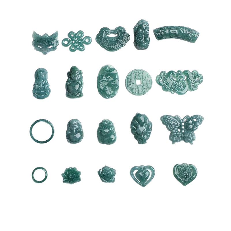 Earrings - 2 шт. натуральный синий нефритовый кулон