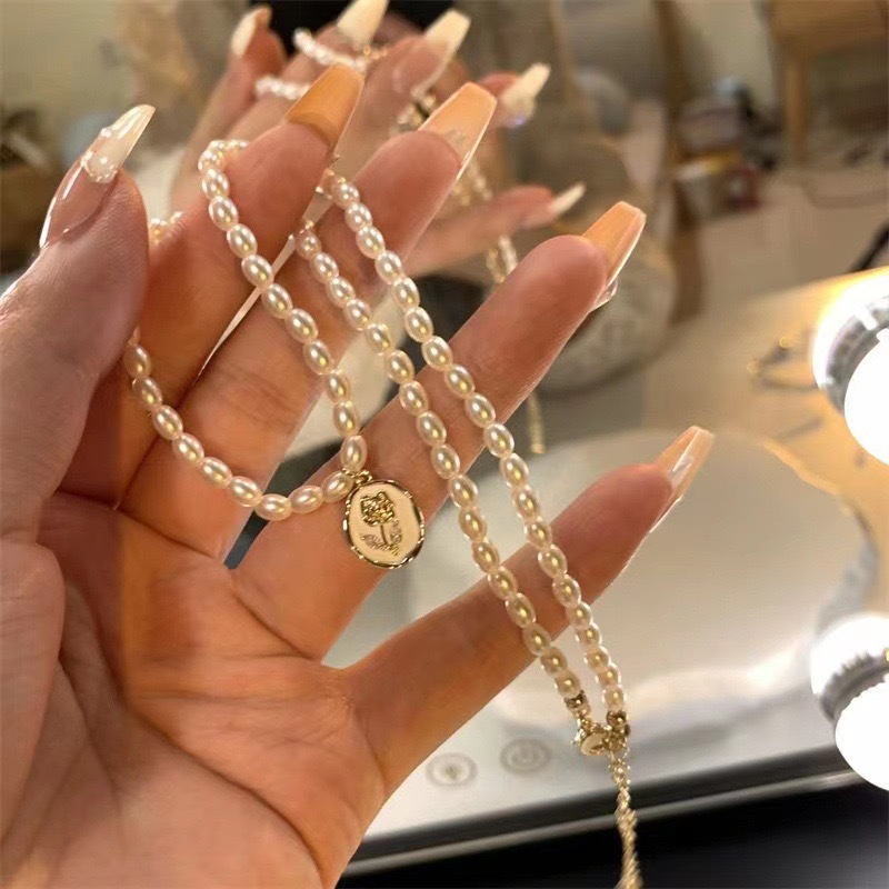 Женское винтажное ожерелье с п – обзор и цена Pearl Choker Necklace Vintage