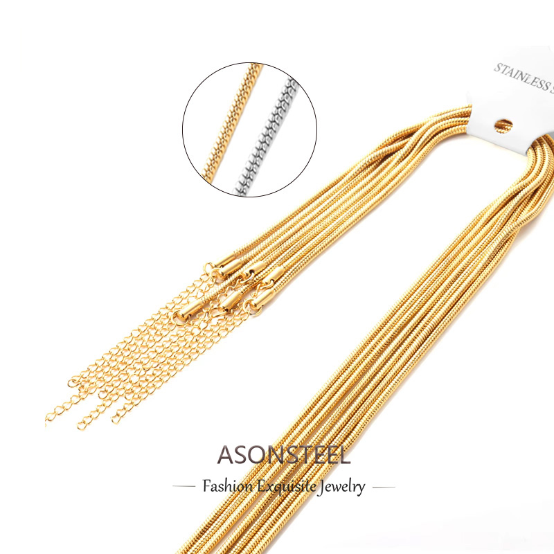 ASONSTEEL 10 шт./лот ожерелье  – обзор и цена Cuban Link Chain 12Mm