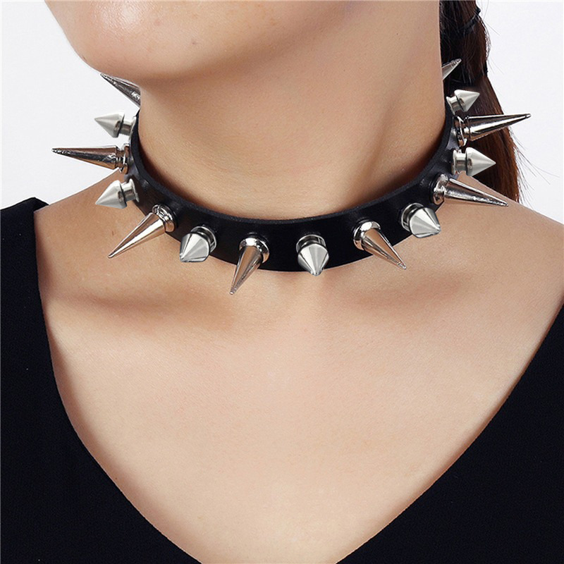 Длинный чокер в стиле панк с ш – обзор и цена Goth Punk Spike Choker