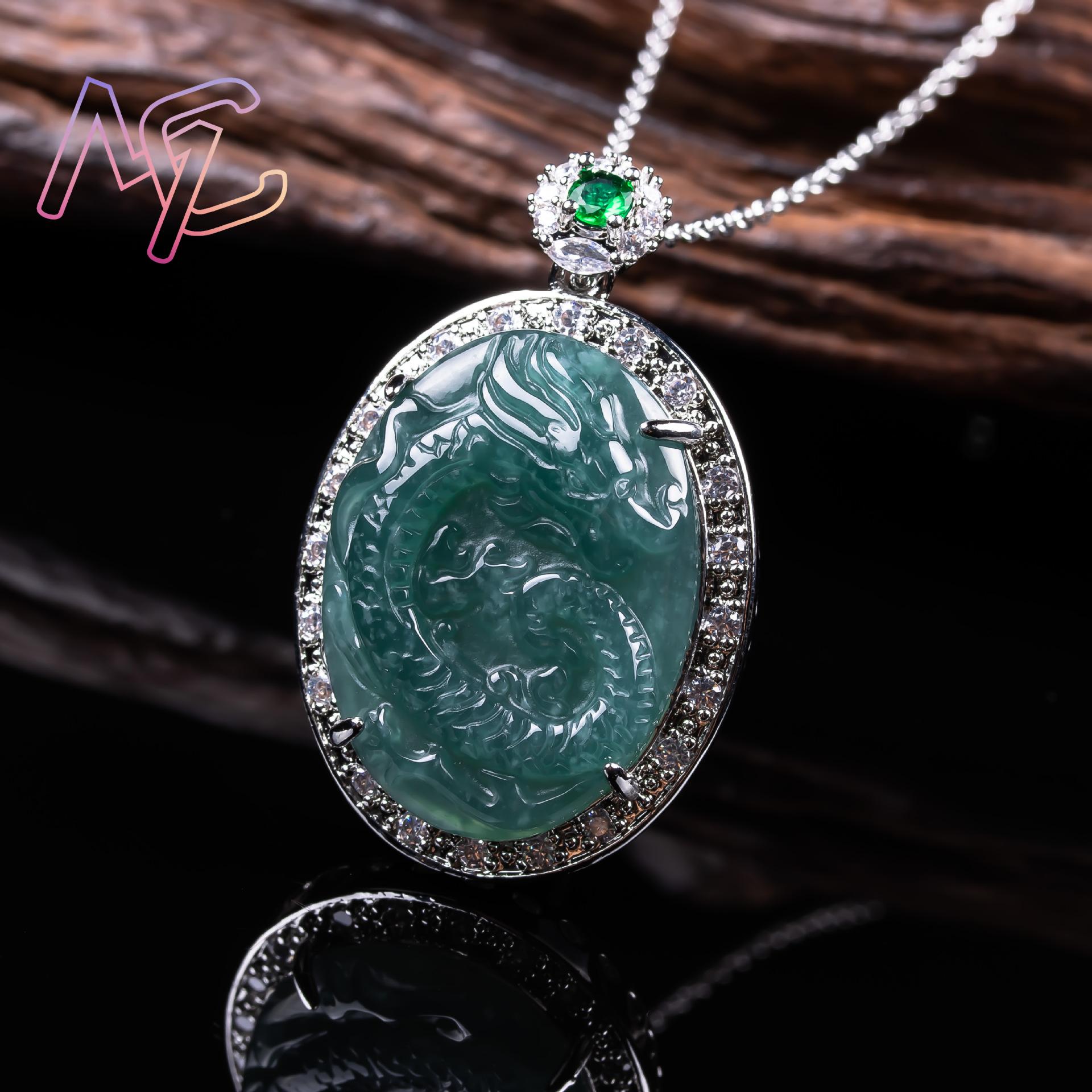 Мьянманский жадеит, кулон с др – обзор и цена 925 Sterling Silver Chain Necklace Men